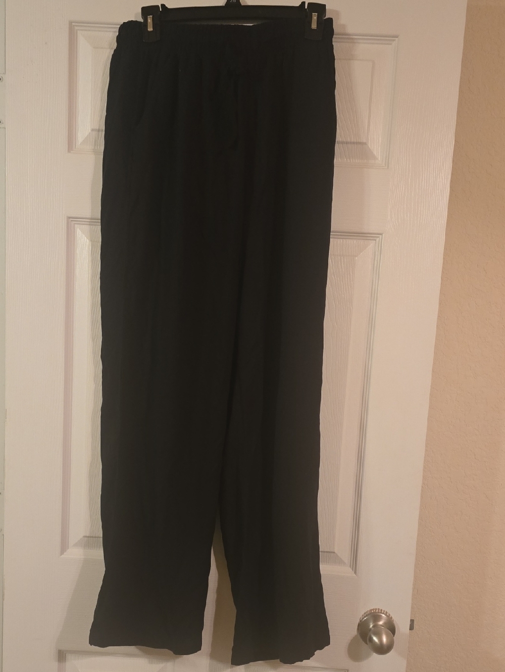 Royalty For Me Black Elastic Waist Wide Leg Pants